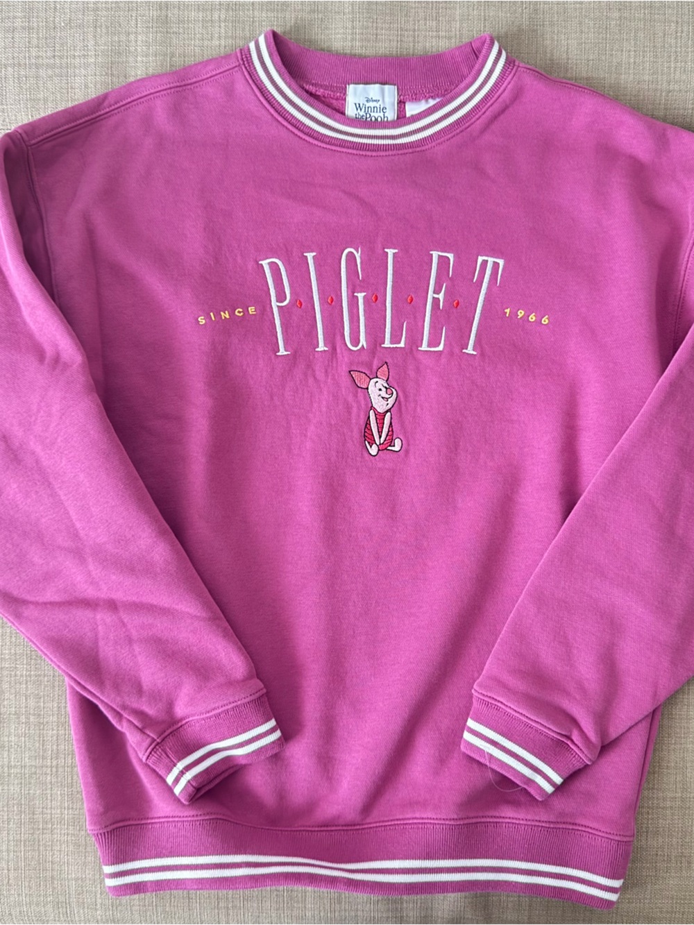Disney Piglet Fuchsia Crewneck Sweatshirt